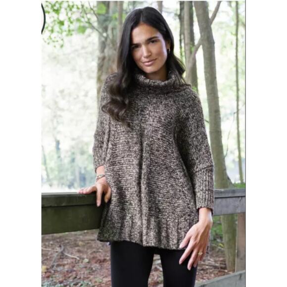 Matilda Jane Evening Stroll Sweater Womens Size M/L Gray Knit Tunic Turtleneck - Picture 7 of 11